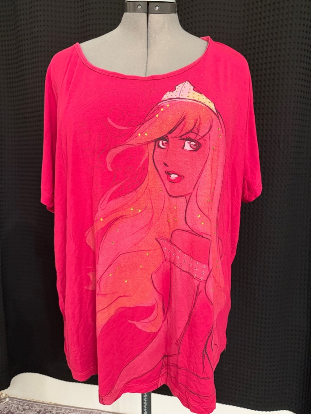 Bright Pink Graphic Princess Sleeping Beauty Tee